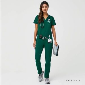 Figs Yola Skinny Scrub Pant Hunt Green Size Small